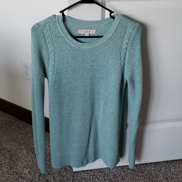 robins egg blue sweater